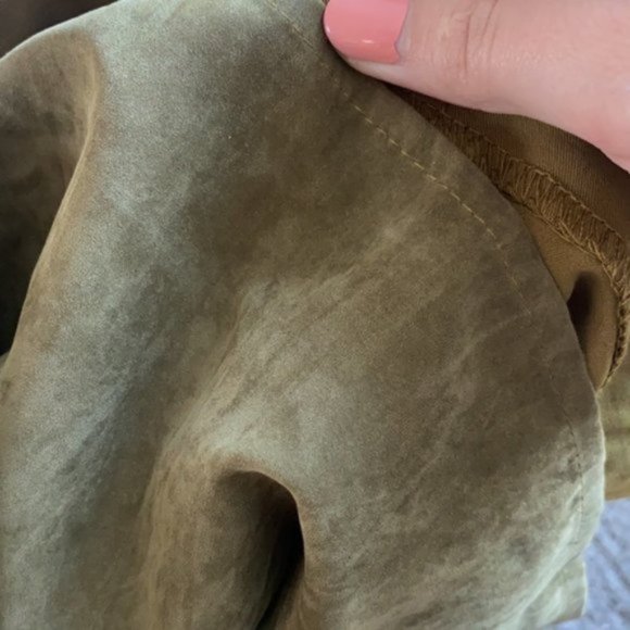 Entro Robin High Waist Lace Up Mini Skirt Olive Green Lined New Night Out Small - Picture 10 of 15